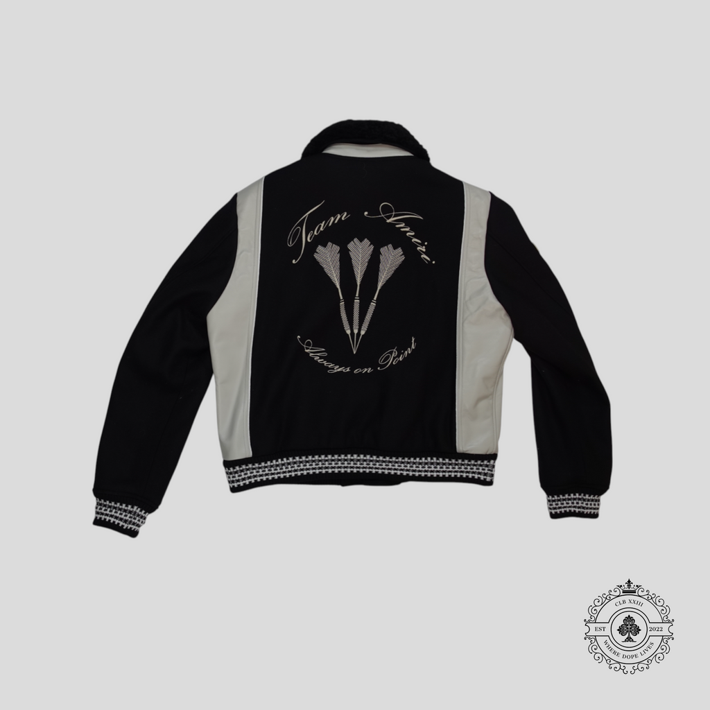 Amiri Always on Point Varsity Jacket in Black